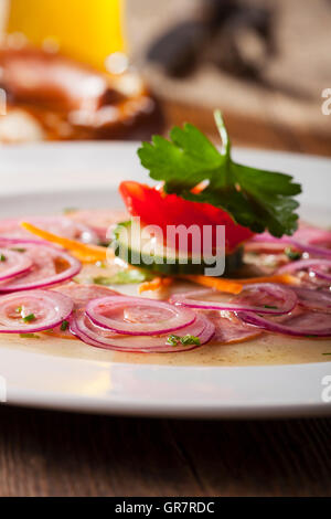 Bavarian Sausage Salad Stock Photo