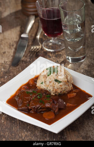 Stew And Dumpling Stock Photo