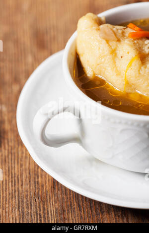 Bavarian Dumpling Soup Stock Photo