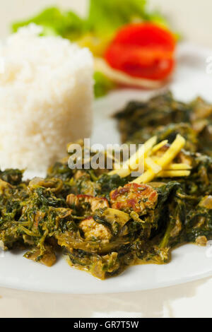 Indian Spinach Curry Stock Photo