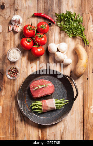 Raw Steak Stock Photo