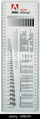 Typometer Stock Photo