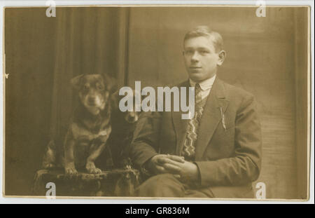 Man Portrait 1935 Bw Stock Photo