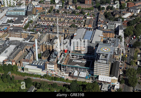 aerial view of Kings College Hospital KCH in Southwark, South London, UK Stock Photo
