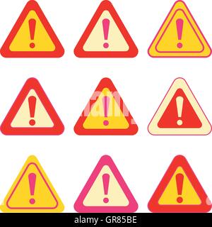 Set of Vector Exclamation Signs Stock Vector