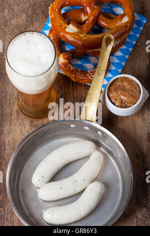 Bavarian White Sausage Stock Photo