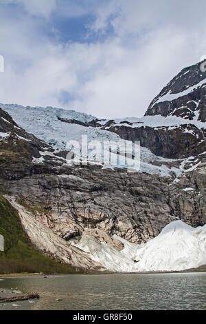 The Jostedalsbreen In Norway Is The Largest Mainland Glacier In Europe. Stock Photo
