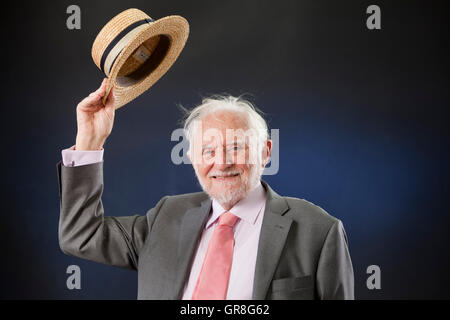 Sir Stanley William Wells CBE, the British Shakespearean scholar at the Edinburgh International Book Festival. Edinburgh, Scotland. 27th August 2016 Stock Photo