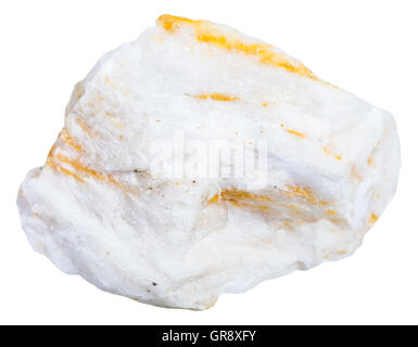 macro shooting of mineral resources - piece of barite ore isolated on white background Stock Photo