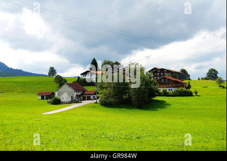 Hörich Market Nesselwang In Upper Swabia In The Allgaeu Stock Photo
