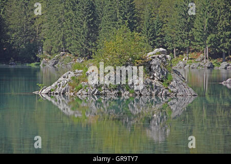 Lago Di Fusine In Italy Stock Photo