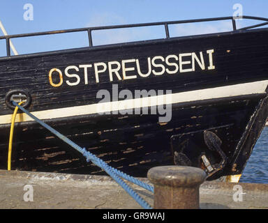 Wooden Ship Ostpreussen I. On The Baltic Sea Stock Photo