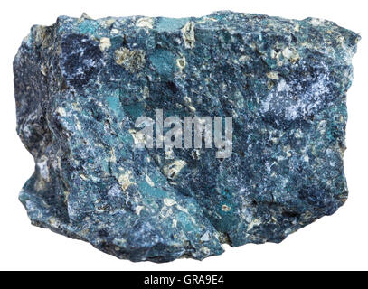 macro shooting of Igneous rock specimens - Kimberlite stone isolated on white background Stock Photo