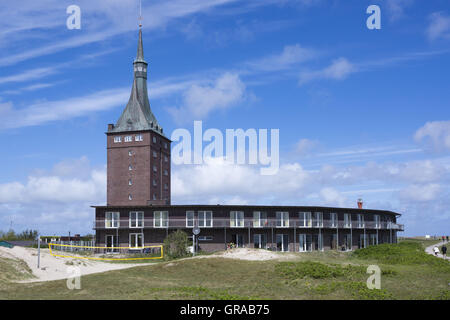 West Tower, Hostel, New Lighthouse, Wangerooge, East Frisian Island, East Frisia, Lower Saxony, Germany, Europe Stock Photo