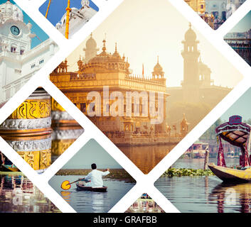 Collage of India images - travel background (my photos) Stock Photo