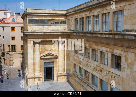 Entrance to the National Archaeological Museum of Tarragona (Catalan: Museu Nacional Arqueològic de Tarragona, MNAT), Tarragona, Stock Photo