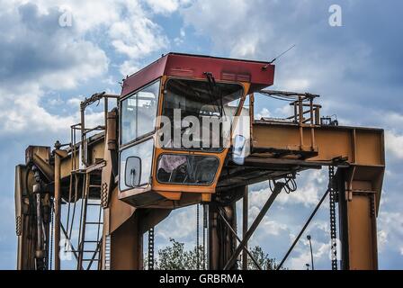 Cranes, Harbor, Hamburg Stock Photo