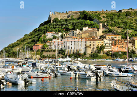 Porto Ercole, Coastal Town Of Maremma, Tuscany, Italy Stock Photo