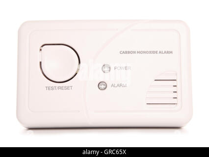 Carbon monoxide alarm studio cutout Stock Photo