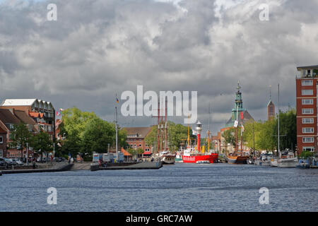 Age Inland Port In Emden Stock Photo