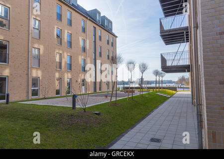 Newly Built Condos At The Havel In Potsdam Stock Photo