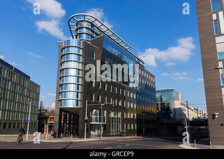 Facade Of An Office Building In Berlin In The Form Of A Ship Stock Photo