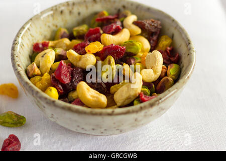 Dried fruit and nuts Stock Photo