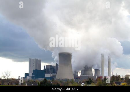 Coal-Fired Power Plant In Nrw Stock Photo