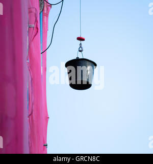 Bucket On The Hook Stock Photo