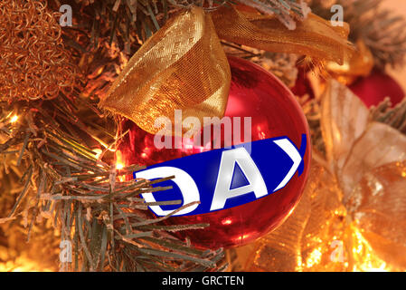 Sign Of Deutscher Aktien Index Dax On Christmas Ornament Stock Photo
