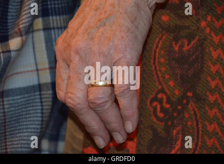 Hand Of A Senior Lady Stock Photo
