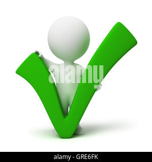 3d small people - positive symbol Stock Photo