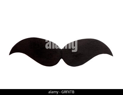 Mustache of paper  isolated on white background Stock Photo