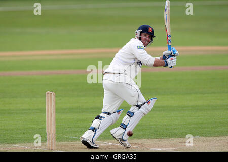 John Maunders in batting action for Essex - Essex CCC vs Leeds/Bradford UCCE - Friendly Match at the Ford County Ground, Chelmsford - 04/04/10 Stock Photo