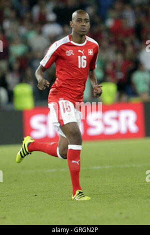 06.09.2016. St Jakob-Park, Basel, Switzerland. Gelson Fernandes in action during the qualifying match of the World Cup Group B Switzerland against Portugal at St Jakob Park in Basel, Switzerland Stock Photo