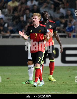 GSP Stadium, Cyprus. 06th Sep, 2016. World Cup 2018 qualification football. Cyrpus versus Belgium. Kevin De Bruyne forward of Belgium with encouragement for his team mates © Action Plus Sports/Alamy Live News Stock Photo