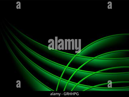 Background with Green 3D Layers Stock Vector