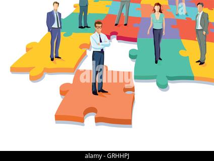 Business solution concept Stock Vector