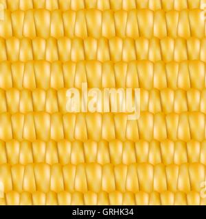 Realistic texture corn, vector illustration. Stock Vector