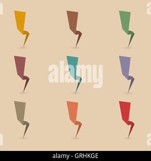 Lightning Set, vector illustration Stock Vector