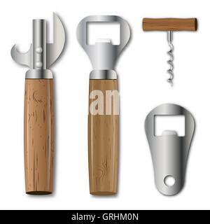 Set openers, vector illustration. Stock Vector