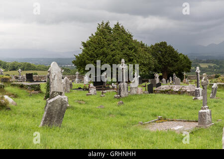 old celtic cemetery graveyard in ireland Stock Photo