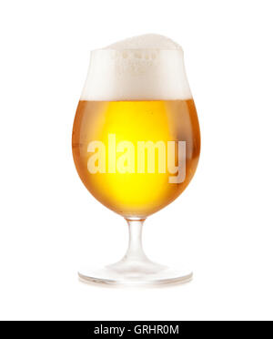 Beer glass on white background Stock Photo