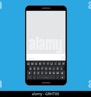 Smartphone keyboard dark vector Stock Vector
