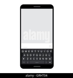 Smartphone keyboard dark vector Stock Vector