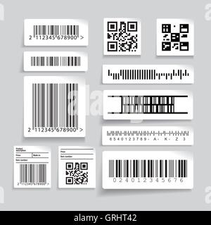 Barcode label set vector Stock Vector