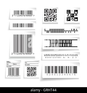 Barcode label set vector Stock Vector