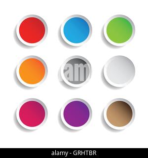 Round label set vector Stock Vector
