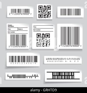 Barcode sticker set vector Stock Vector