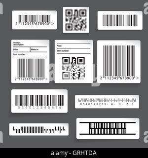 Barcode sticker set vector Stock Vector